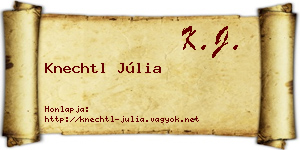 Knechtl Júlia névjegykártya